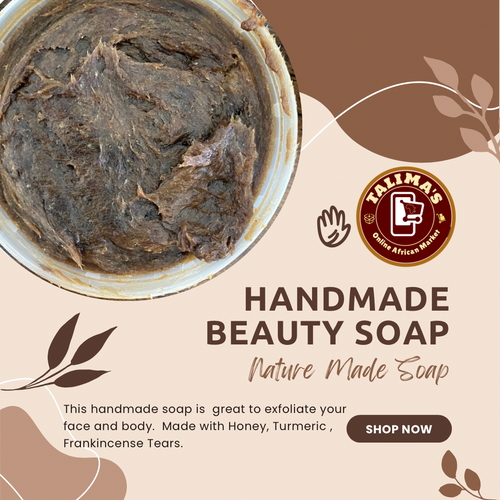 Real African Black Soap / Exfoliating Paste for Face and body