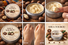 Load image into Gallery viewer, The Original Shea Tourou – 100% Pure Unrefined West African Shea Butter – Made in Burkina Faso – Deep Moisture for Skin &amp; Hair – 4oz