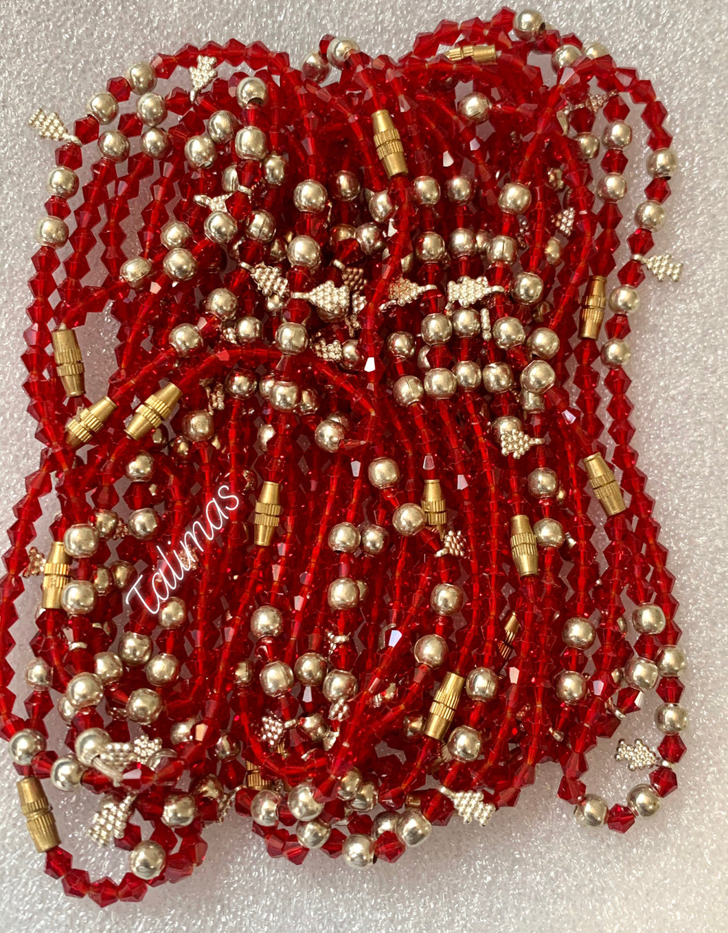 Red Ankle Beads