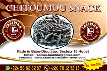 Load image into Gallery viewer, Chitoumou Snacks/Mbinzo/Ololo/Moni moni/ Kanni/ Fried Shea caterpillar / Chenille Frit/