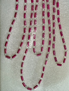 Pink waist beads with elastic