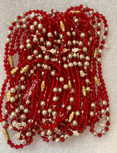 Red Ankle Beads