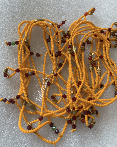Yellow Orange Ankle Beads