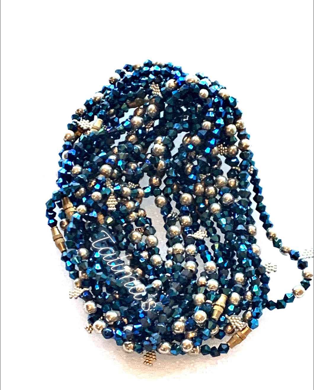 Dark Bleu Ankle Beads Free Shipping